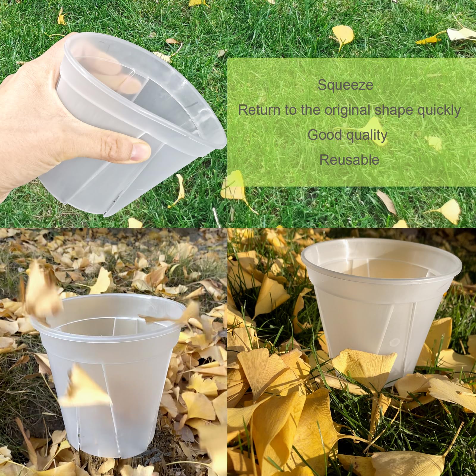 24 pcs 6/5 inch Clear Nursery pots for Plants Saucers,5/6 inch Clear Heavy pots with Side Vents for Reporting Orchids,Aroid,Monstera, Indoor & Outdoor use