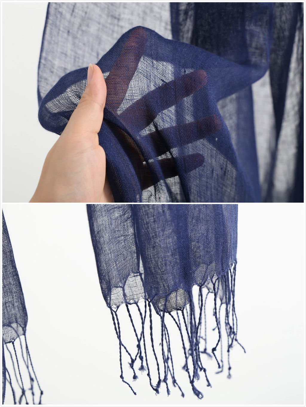 Jeelow Lightweight Summer Scarf Light Shawl Wrap Linen Feel Scarves For Men And Women