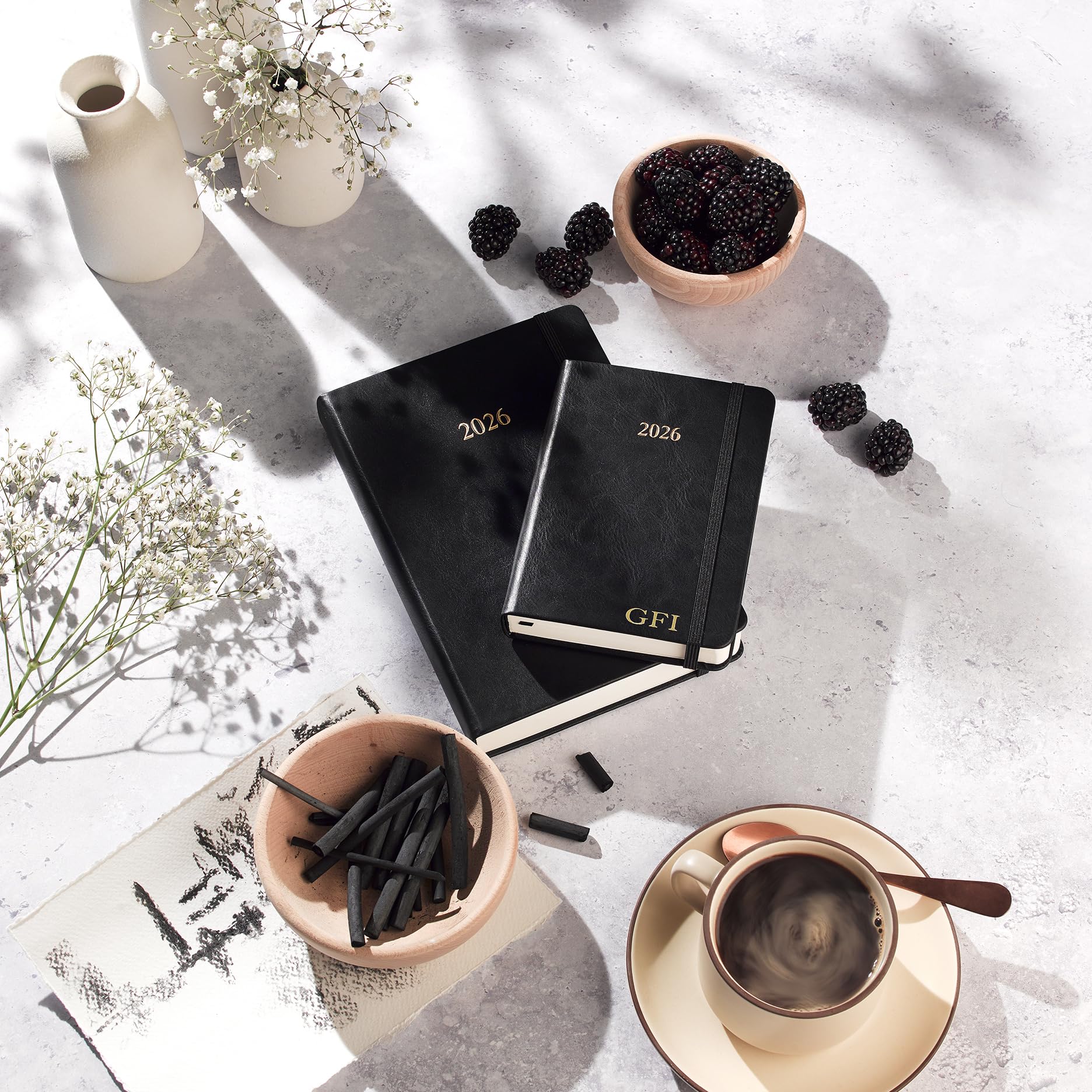 Wykeham's Executive 2026 Daily Journal Planner – US Public Holidays & Format – Customization Available (Brown, 6" x 4.5")