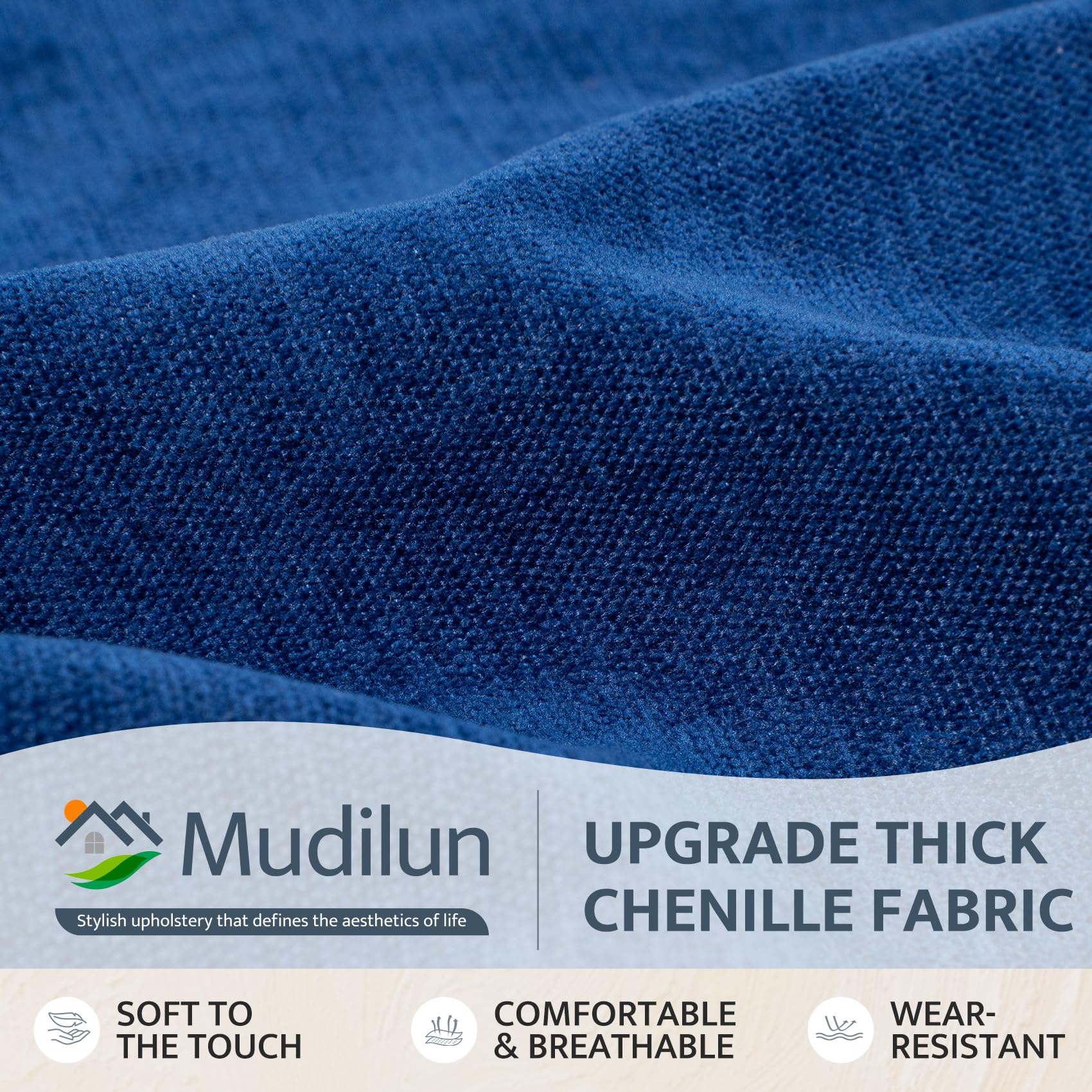 mudilun Rocking Chair Cushion - Non-Slip Tufted 4-Inch Thickened Rocking Chair Cushions with Ties Indoor/Outdoor Wooden Rocking Chair Pad for Living Rooms, Bedrooms, and Balconies