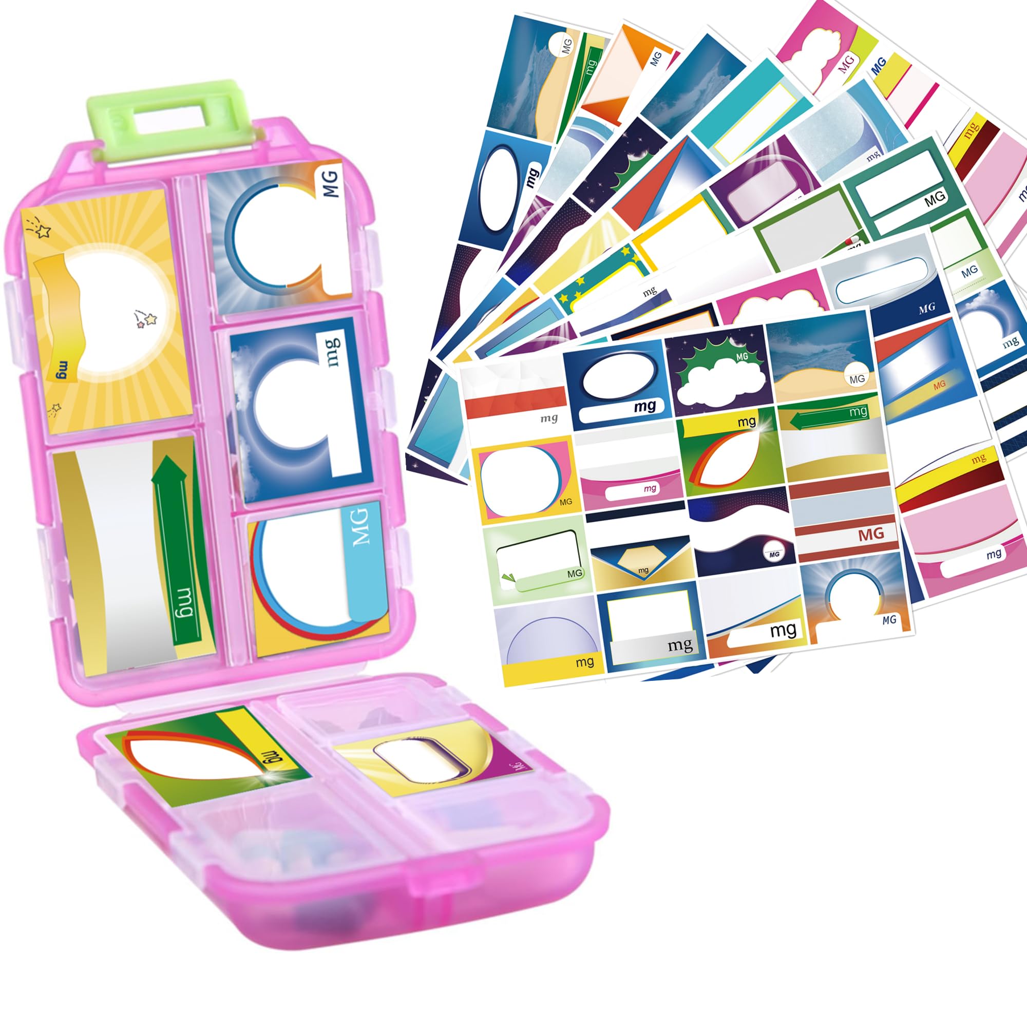 1Pack Travel Pill Organizer - 10 Compartments Pill Case, Compact and Portable Pill Box, Perfect for On-The-Go Storage, Pill Holder for Purse Blue