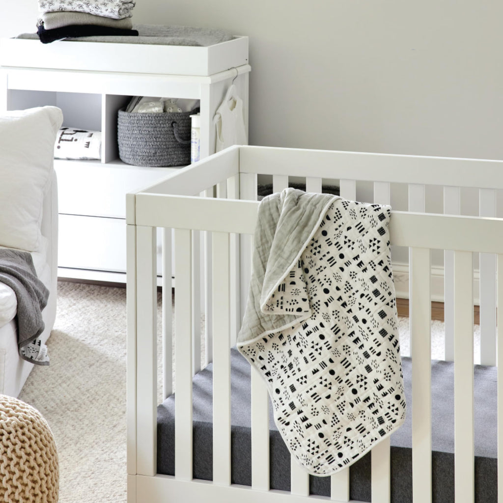HonestBaby Unisex-Baby Fitted Crib Sheets Set Standard Mattress, 100% Organic Cotton Baby Boys, Girls, Neutral, 1 Pack - Peach Skin Painted Buffalo Check, One Size