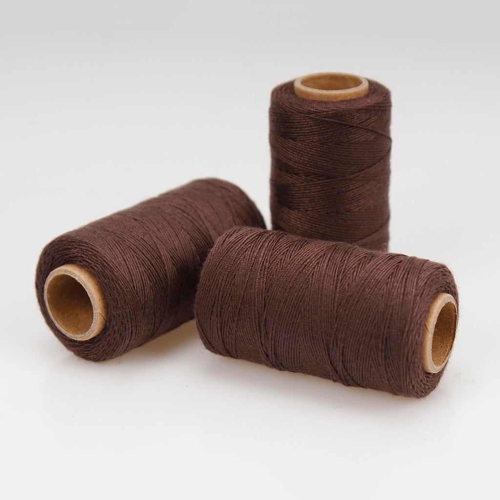 Lusecarl Polyester Thread 110 Yards Each Spool for Hair Extensions 3 Rolls Hair Weave Sewing Threads for Hand Sewing, Hair Extensions, Making Wigs DIY (3 Thread, Black)