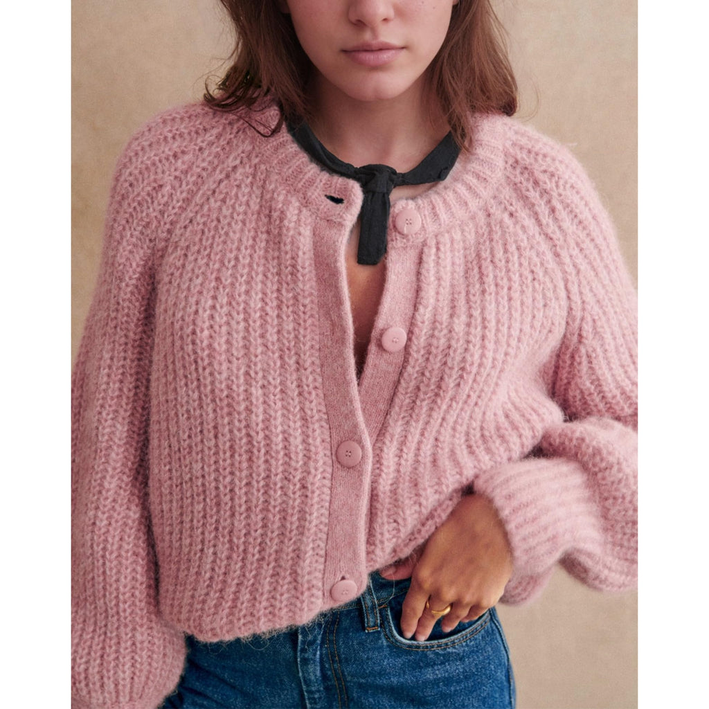 Hixiaohe Cardigan Sweater for Women Long Sleeve Button Y2K Chunky Knit Sweater Fall Casual Open Front Outwear Knitwear Coat