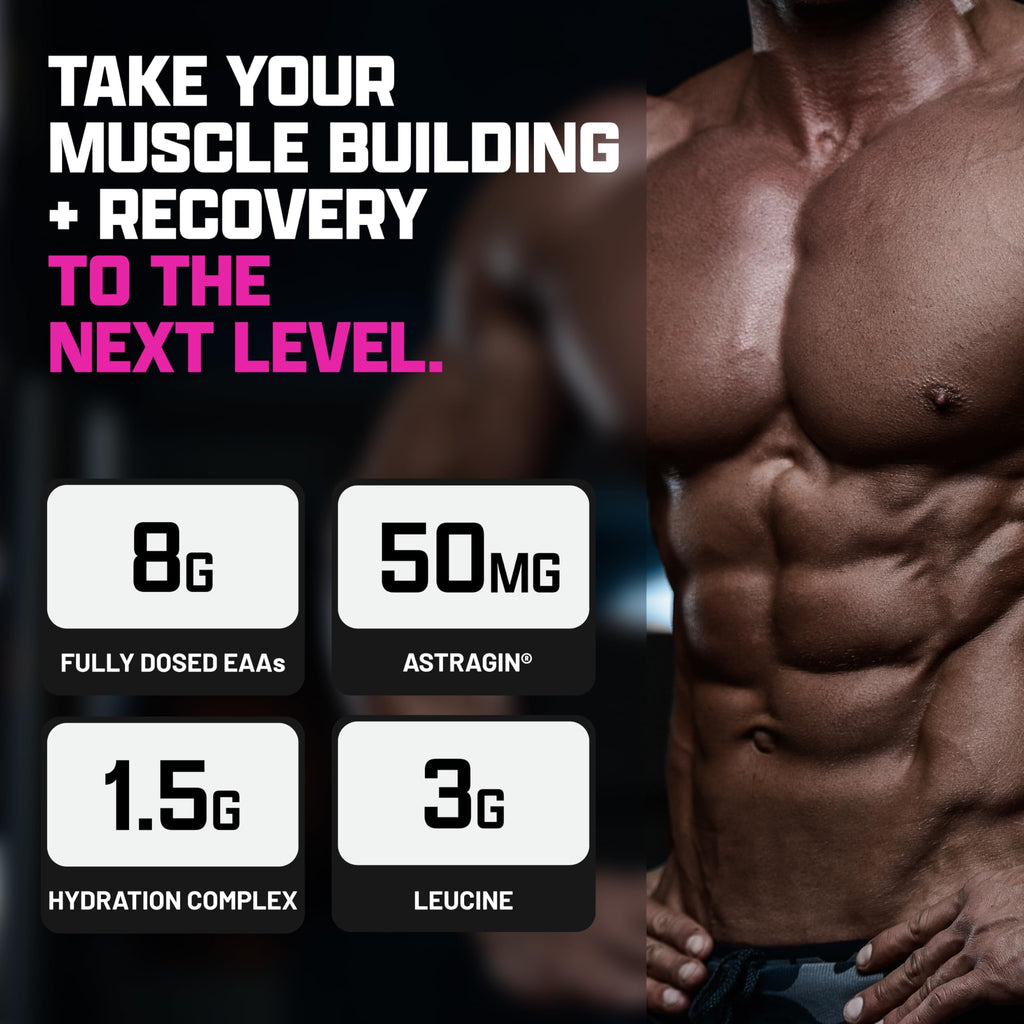 Nutrex Research EAA Hydration | EAAs + BCAAs Powder | Muscle Recovery, Strength, Muscle Building, Endurance | 8G Essential Amino Acids + Electrolytes | Apple Pear 30 Servings