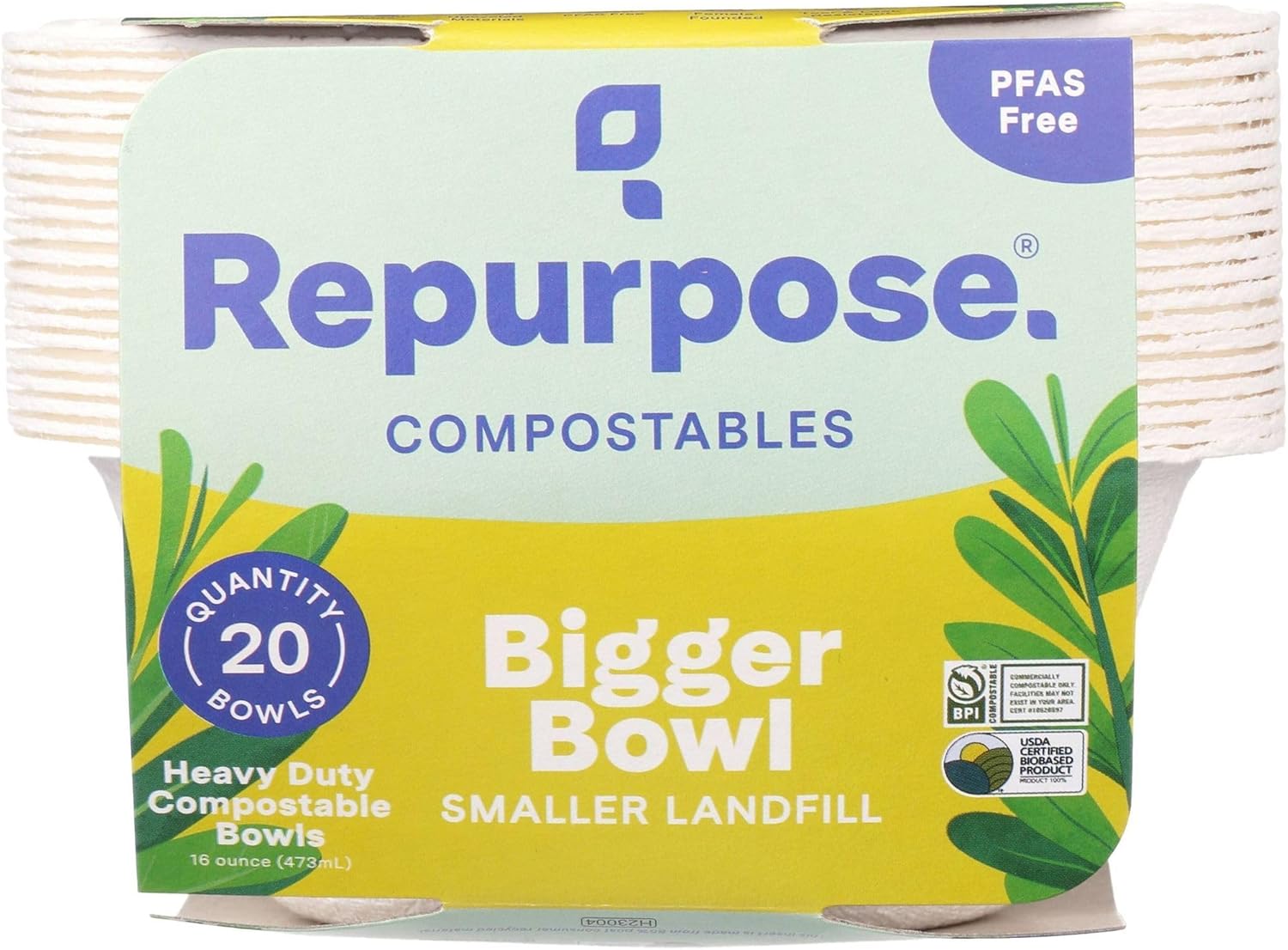 Repurpose, Bowls Compostable 16 Inch, 20 Count