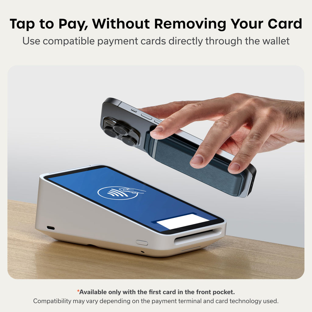 Satechi Magnetic Magsafe Wallet, Double Flap Stand Card Holder, 4 Slots with Front NFC Pass-Through, Adjustable Phone Attachment for iPhone 17/16/15/14/13/12, Travel Accessory
