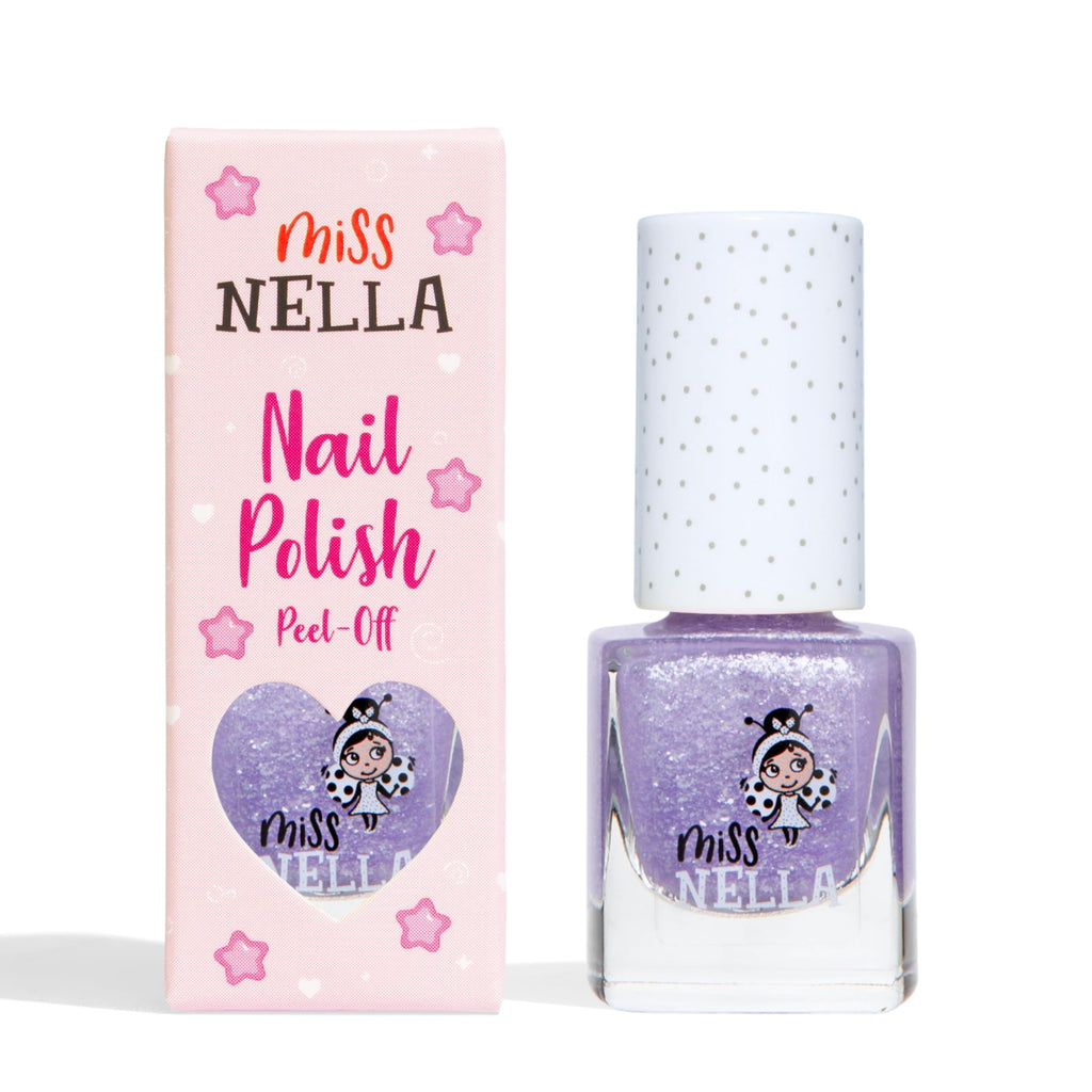 MISS NELLA ABRACADABRA – Safe Special sparkly pink Nail Polish for Kids, Non-Toxic & Odor Free Formula for Children and Toddlers, Natural Water Based for Easy Peel Off (Abracadabra)