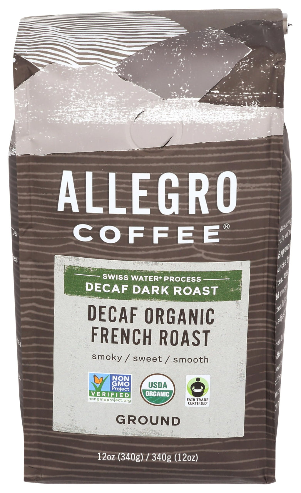 Allegro Coffee Decaf Sumatra Ground Coffee, 12 oz