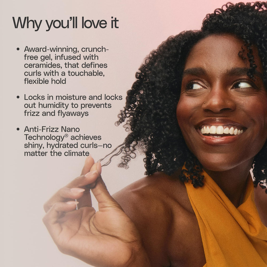 Ouidad Advanced Climate Control Heat & Humidity Gel for Curly Hair – Crunch-Free, Soft Hold Styling Gel, Fights Frizz & Locks In Moisture for Defined Curls, All Curl Types, Sulfate & Silicone-Free