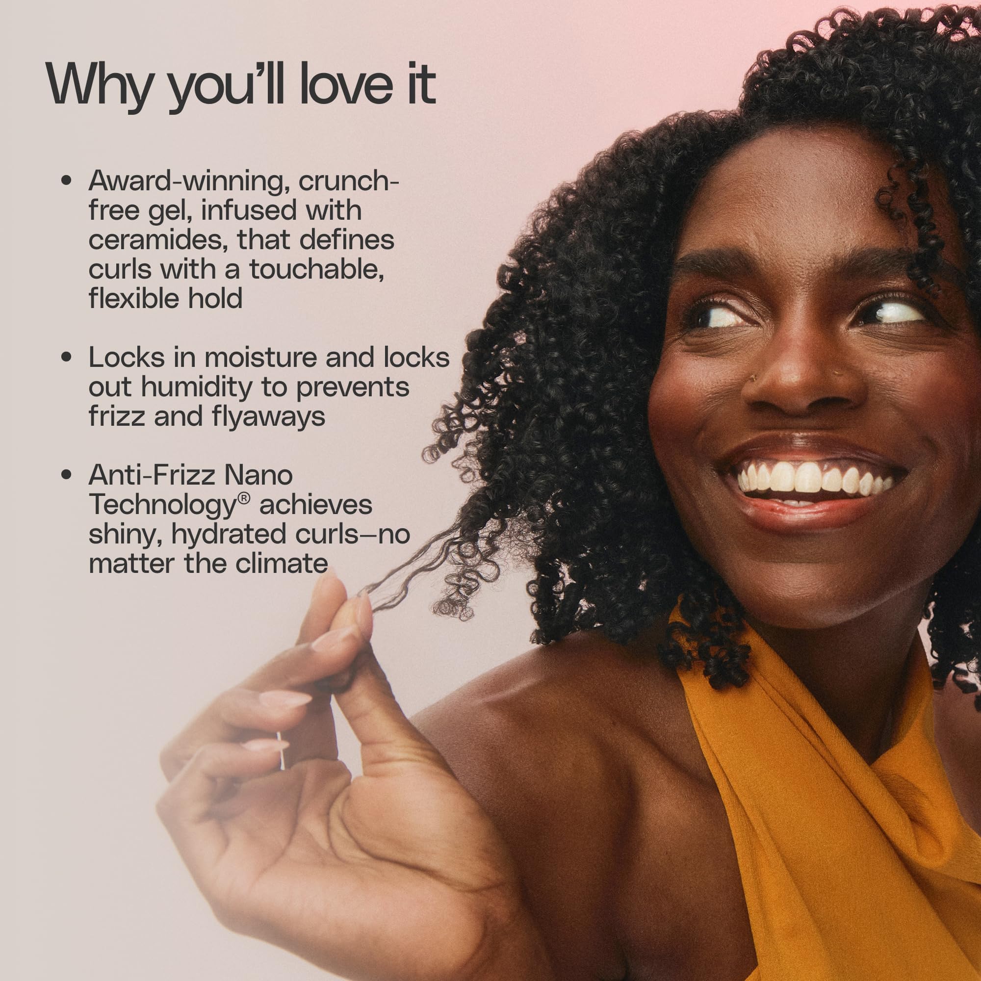 Ouidad Advanced Climate Control Heat & Humidity Gel for Curly Hair – Crunch-Free, Soft Hold Styling Gel, Fights Frizz & Locks In Moisture for Defined Curls, All Curl Types, Sulfate & Silicone-Free