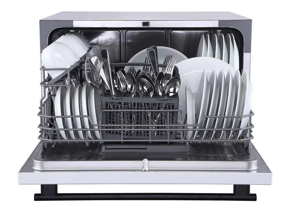 Farberware Compact 6-Place Setting Dishwasher - Portable Mini Countertop Dishwasher with 7 Wash Programs - Perfect for Small Spaces Like Apartment, Dorm, Boat, Camper/RV