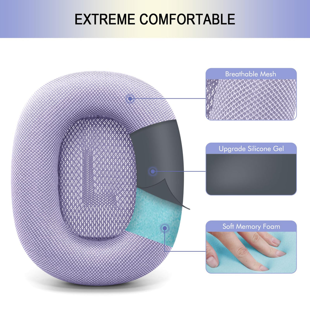 Ear Cushions for AirPods Max - Mesh Fabric Ear Cups Cover Replacement - Upgraded Cushion for Apple Air Pods Max Headphones (Green)