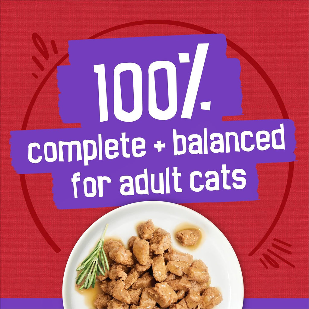 Purina Friskies Wet Cat Food, Meaty Bits With Beef in Gravy - (Pack of 24) 5.5 oz. Cans