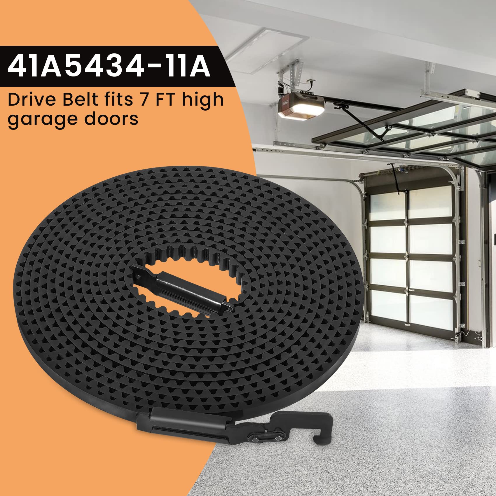 Vanesa 41A5250 Belt for 7 Ft High Garage Door, 237" Garage Door Opener Belt Compatible with liftmaster Chamberlain Garage Door Opener Models HD920EV WD822KD 248739 248754 HD900D HD520EV