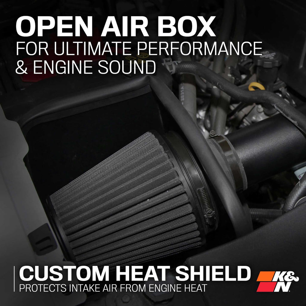 K&N Cold Air Intake System: High-Flow Air Filter, Increase Performance & Towing: Compatible with 2009-2014 Chevy/GMC/Cadillac Silverado, Suburban, Tahoe, Sierra, Yukon, Escalade, Avalanche, 57-3070