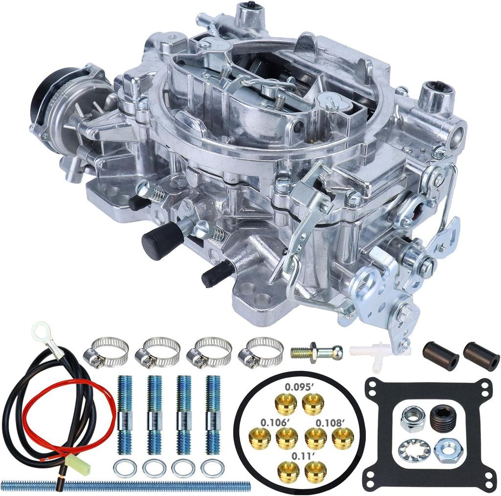 1406 Carburetor for Performer 600 CFM 4 Barrel Carburetor Square Bore AFB-style Air Valve Secondary Compatible with Silverado Corvette Mustang Mercury GMC Pickup Truck carb with Electric Choke