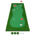 Tangkula 10 FT Golf Putting Green, Large Professional Golf Training Mat with Realistic Artificial Grass Turf, 3 Holes, 3 Flags and Cups for Indoor Outdoor Putting Practice