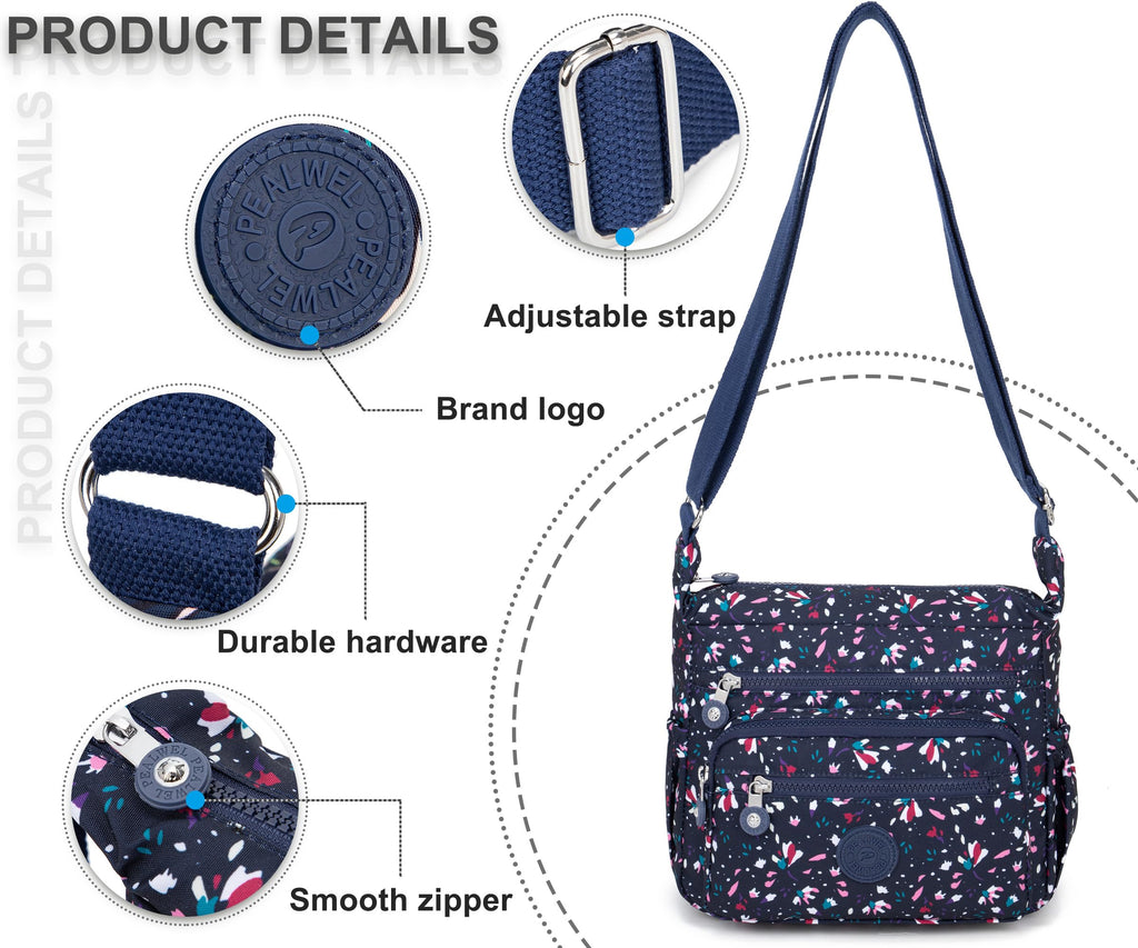 Pealwel Women Shoulder Handbag Roomy Multiple Pockets Bag Ladies Crossbody Purse Tote Top Handle Satchel
