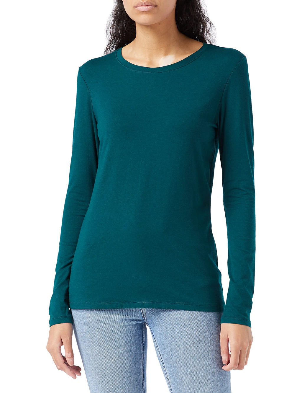 Amazon Essentials Women's Regular-Fit Long-Sleeve Crewneck T-Shirt (Available in Plus Size)