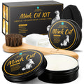 Feilove 4-in-1 Mink Oil Leather Conditioner and Cleaner 3.52 oz - Premium Waterproof Formula for Boots and Shoes