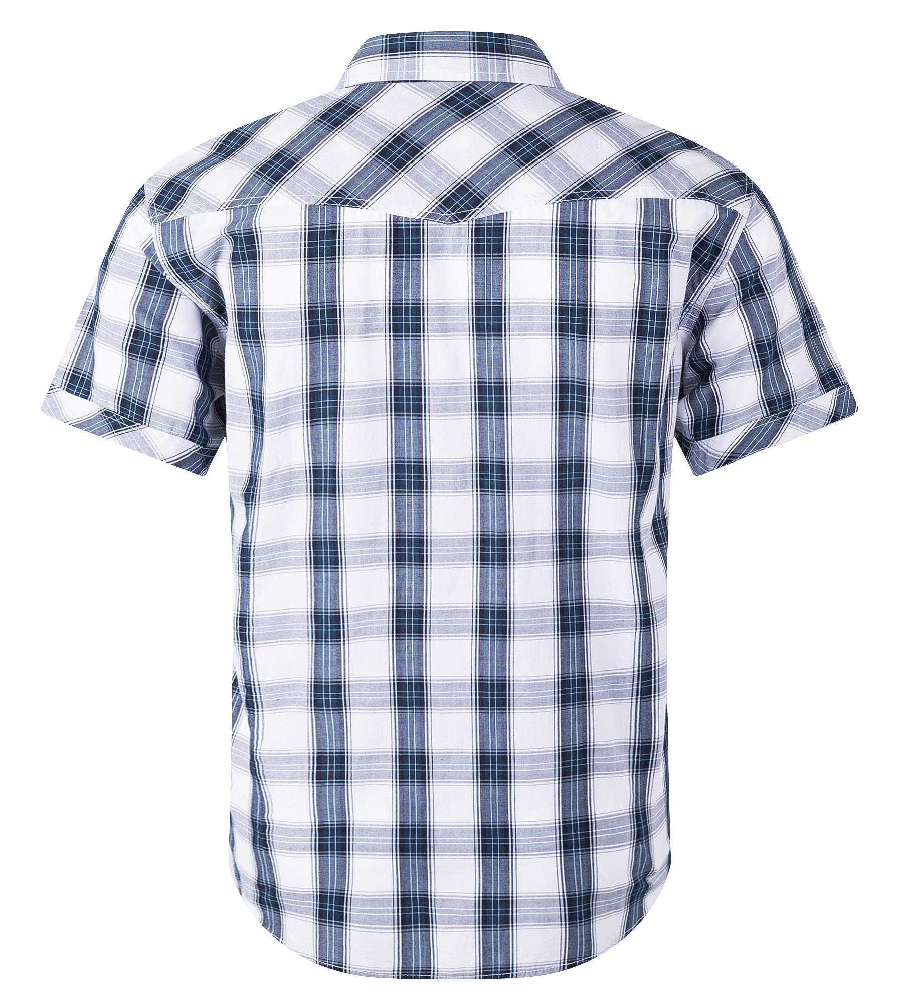Men's Western Snap Casual Shirt Two Pocket Short Sleeve Shirt