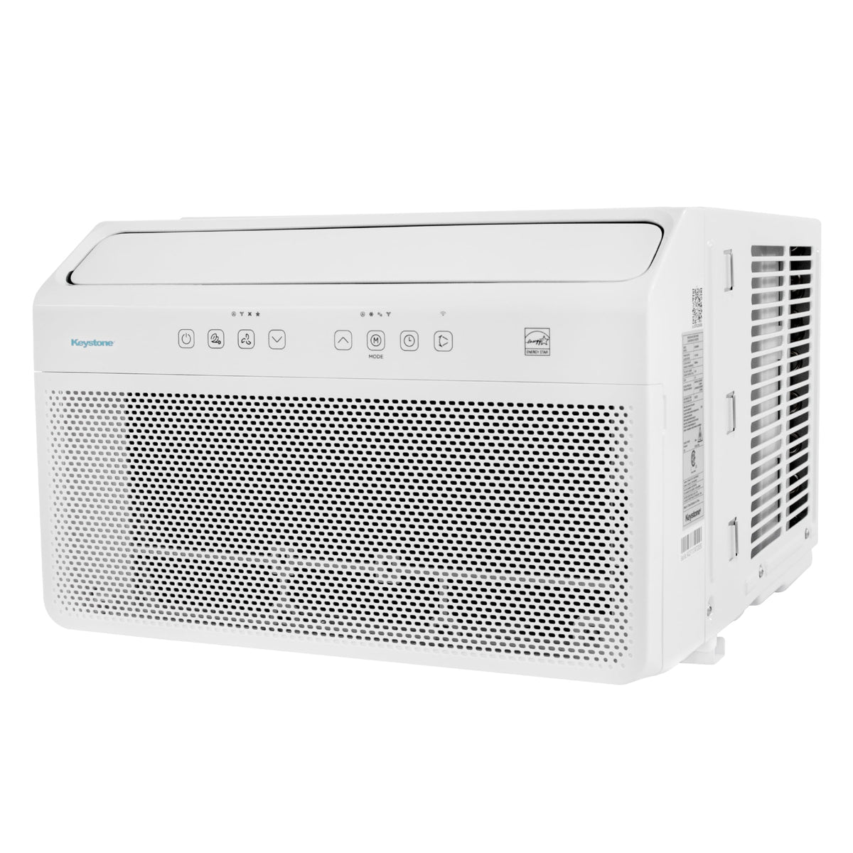 Keystone Energy Star 8,000 BTU Window Mounted Inverter Air Conditioner with Quiet, High Efficiency Operation and Remote, Window AC Unit for Apartment, Living Room, Medium Rooms up to 350-Sq.Ft.