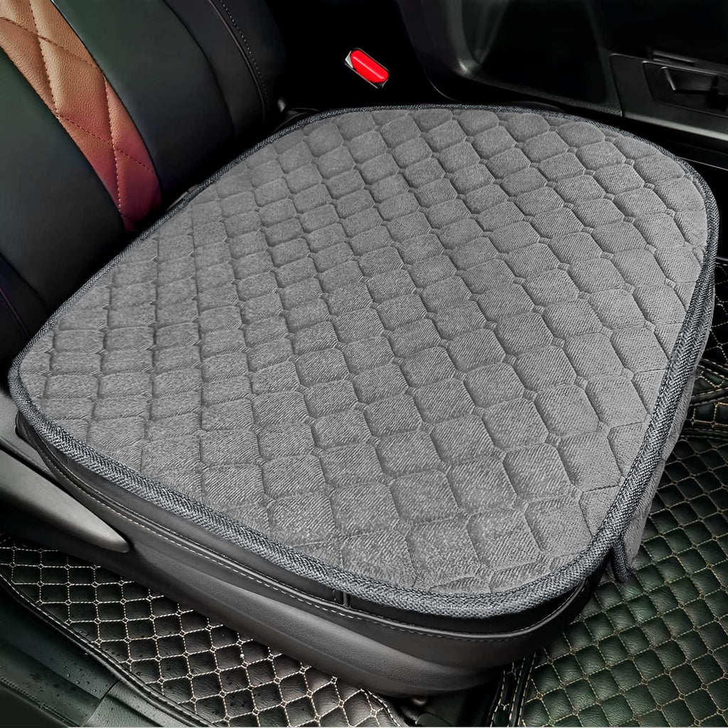 surpassme Comfortable Car Seat Covers Universal Front Seat Covers for Car Accessories, Padded Car Interior Covers for Automotive, SUV, Truck, and Van(Black)