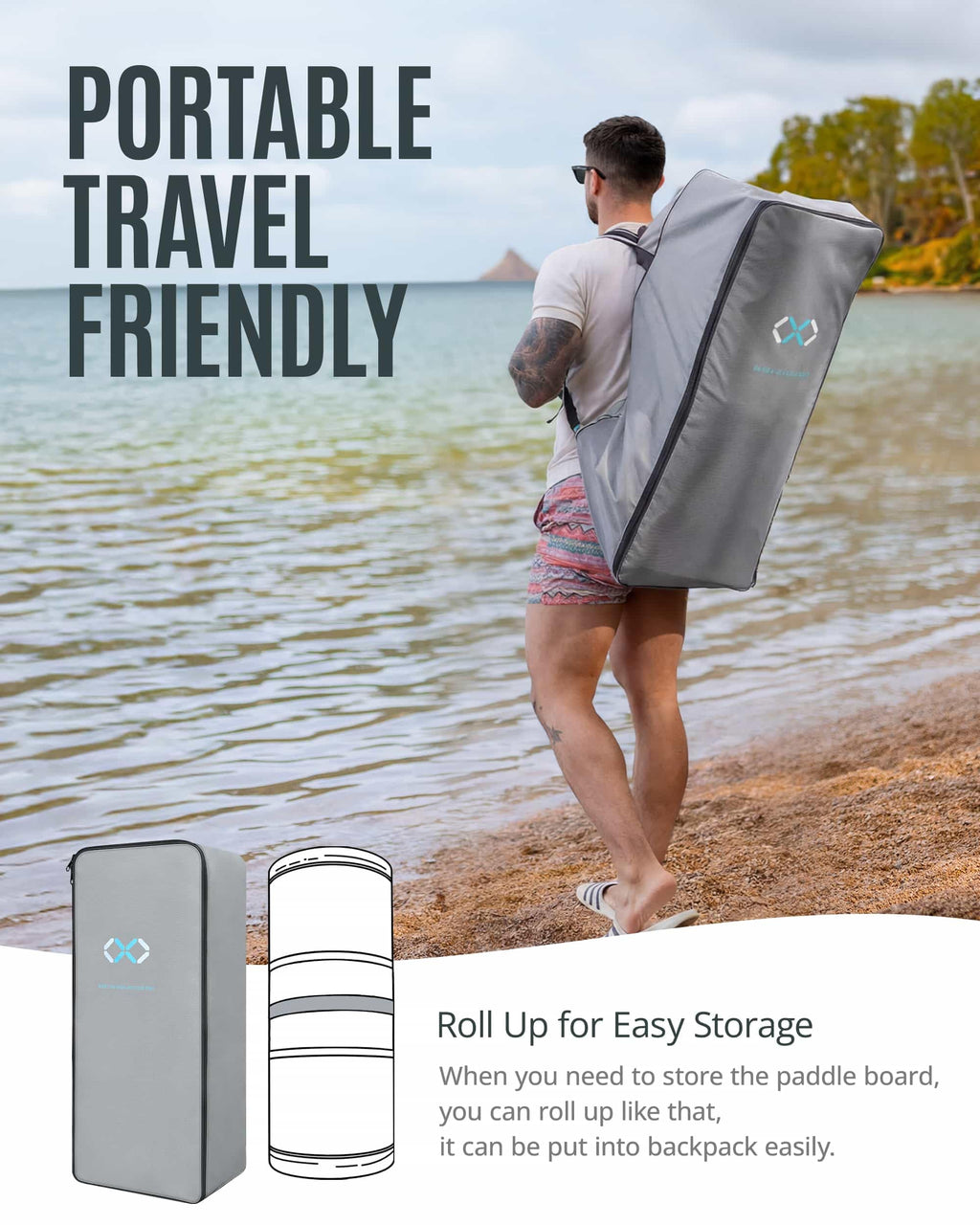 ZLX 11'6"x35" Ultra Wide Inflatable Stand Up Paddle Board | Stable Non-Slip Deck Pad, Unique Fin System, Premium SUP Accessories & Backpack - Upgraded Pump for Adults, All Skill Levels