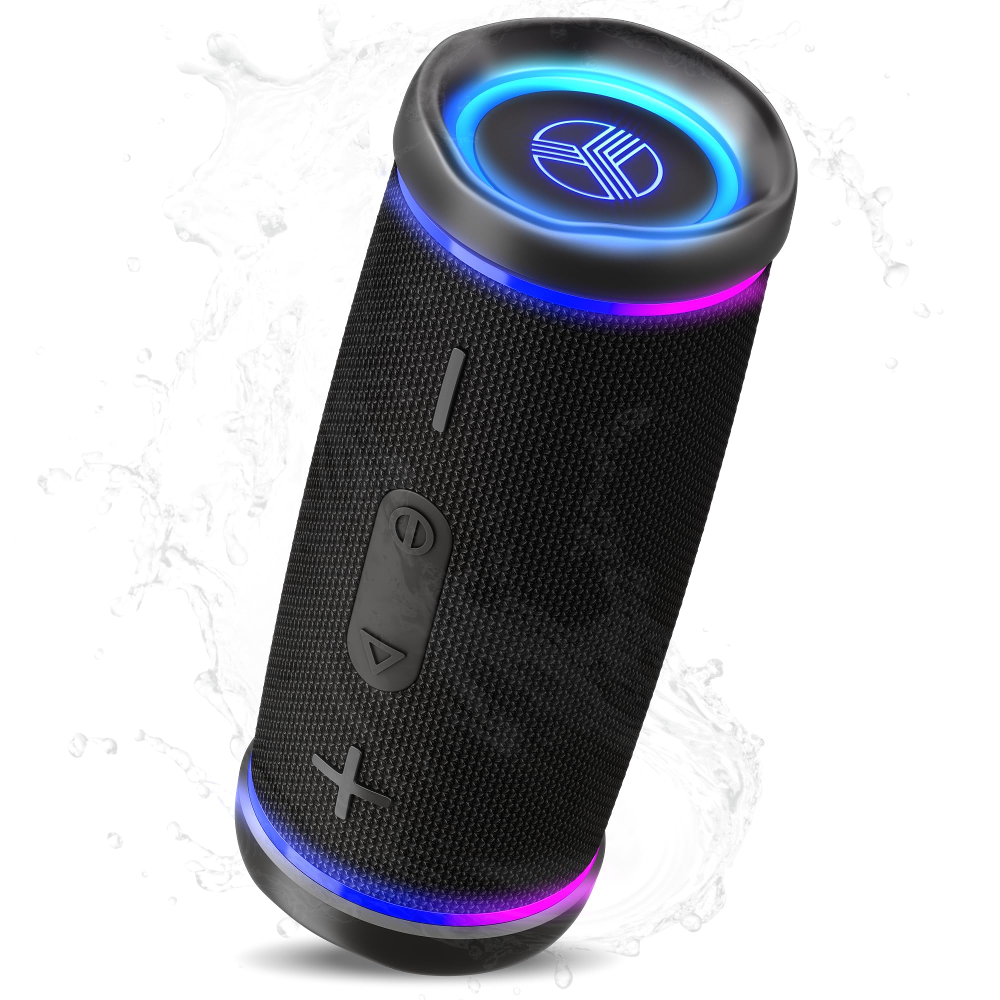 TREBLAB HD77 – Waterproof Bluetooth Speaker, 30W Loud 360° Sound, Deep Bass, IPX7, TWS Pairing, RGB Lights, 20H Battery, Portable Wireless Speaker for Outdoor, Beach, Camping, Party, Travel