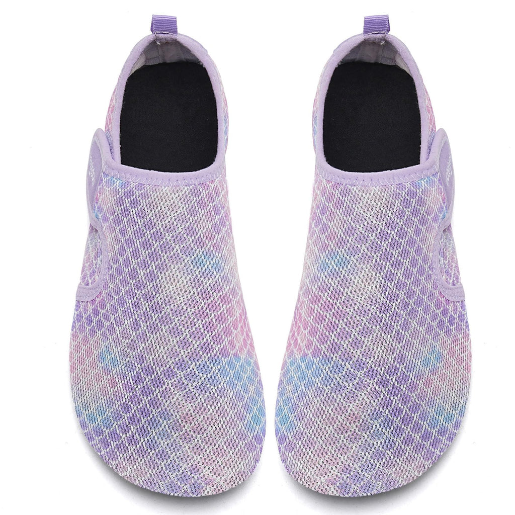 WateLves Water Shoes for Women Men Swim Beach Aqua Socks Quick Dry Barefoot House Slippers Travel Shoes with Adjustable Magic Tape for Pool Diving Boating Yoga Surf