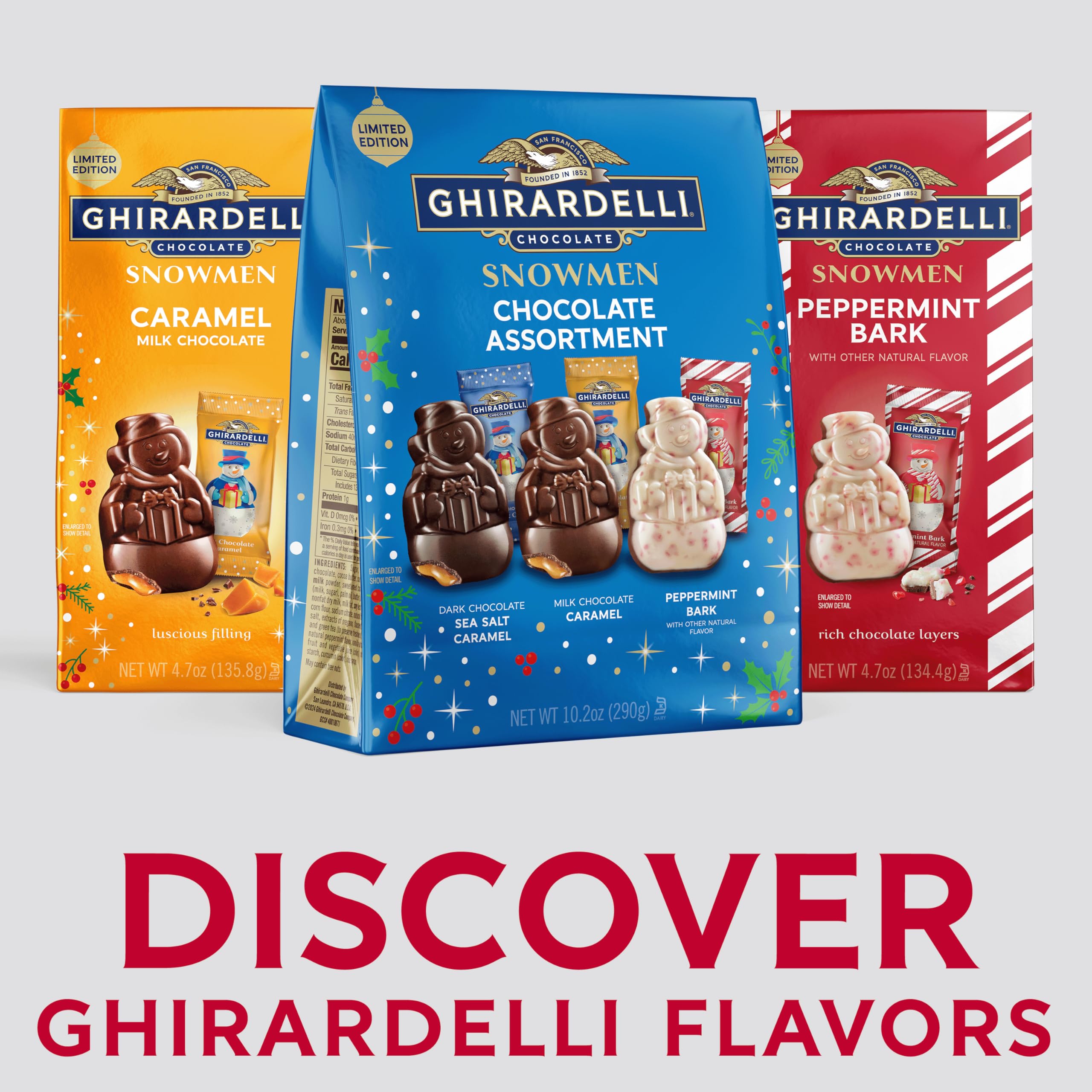 Ghirardelli Peppermint Bark Collection, Holiday Chocolate Assortment, Dark and White Chocolate with Peppermint, 10.4 oz