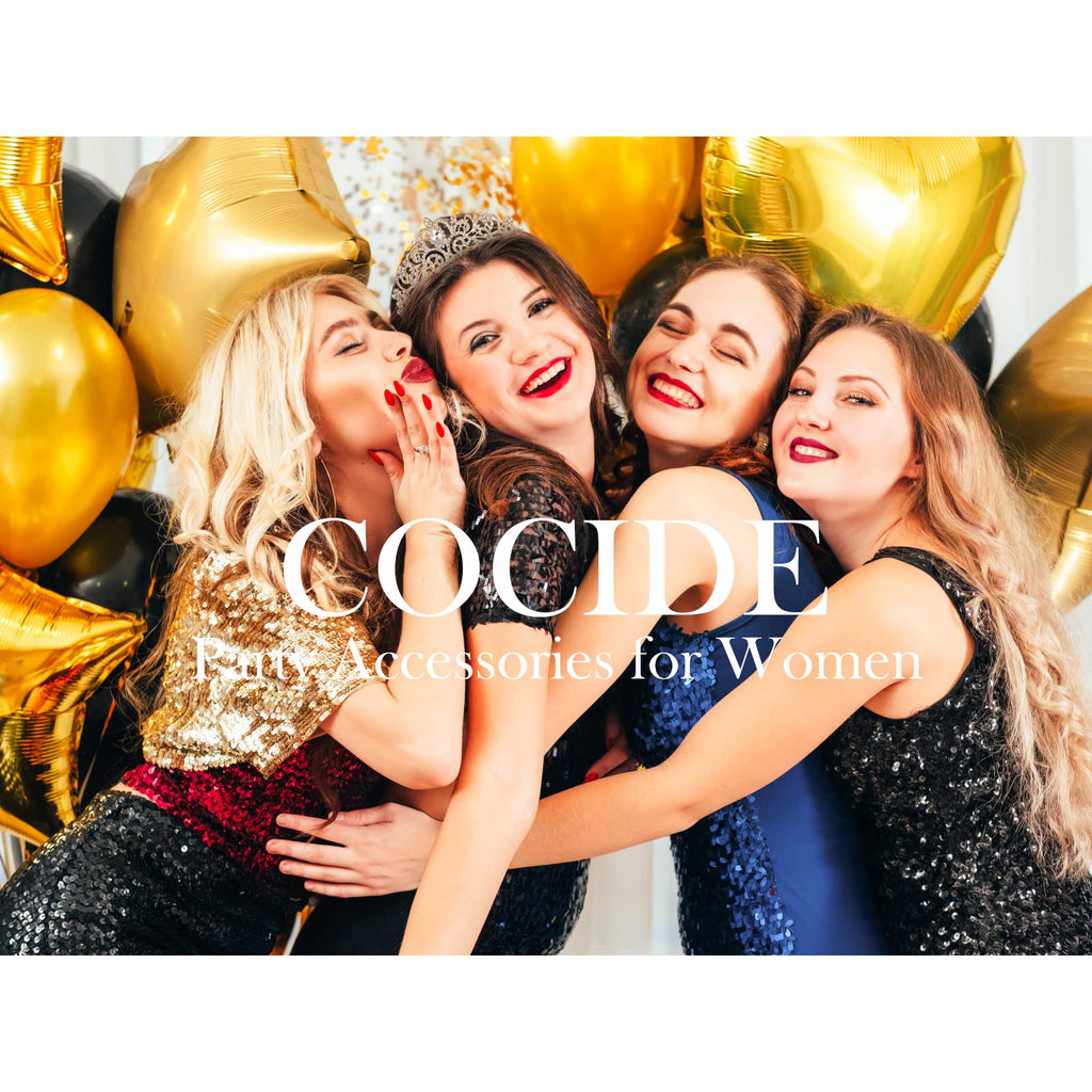 COCIDE Birthday Silver Tiara and Crowns Kit - Silver Tiara, Crown, Sash, Rhinestone Headband, Glitter Sash for Women & Girls Birthday Party Decorations
