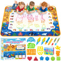 Aqua Water Doodle Mat - Kids Drawing Mat Toddlers Educational Toys for Age 3 4 5 6 7 8 Year Old Boys Girls Gifts - Neon Color Mat Doodle Board Writing Drawing Toys Holiday Christmas Birthday Gifts