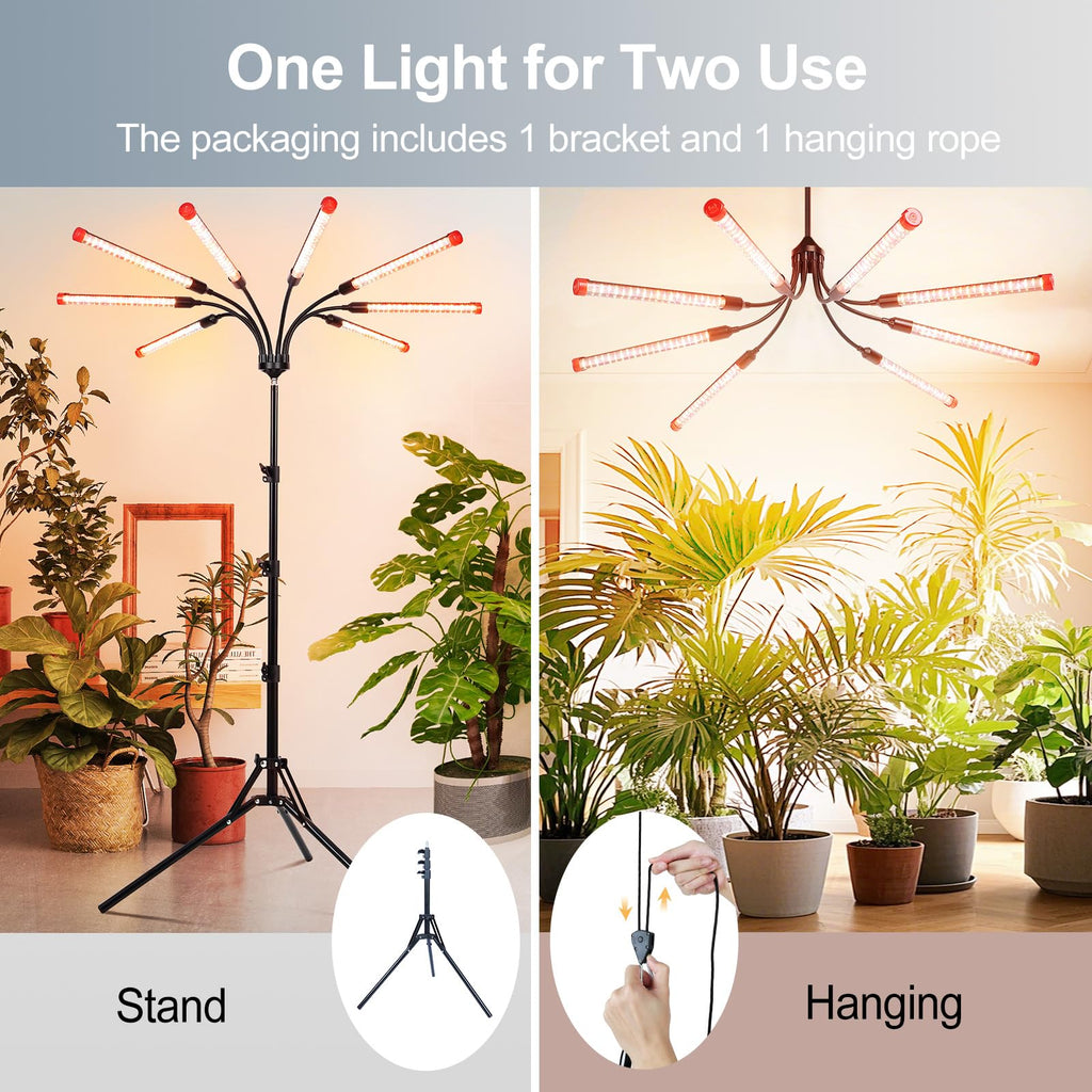 FECiDA Gamechanger 2026 36 Watt Power Draw, NO Need Adapter, 4Head Strong Clip Grow Lights for Indoor Plants with 4/8/12/16/20H Timer, LED Plant Growing Lamps for Houseplants, Bonsai, Seed Starting