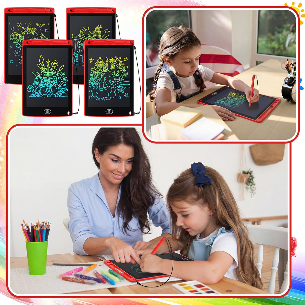 Zhehao 32 Pcs LCD Writing Tablet for Kids Bulk 8.5 Inch Colorful Doodle Board Tablet Erasable Doodle Pad Educational Toy Birthday Easter Gift for Boys Girl Age 3-10(Black)