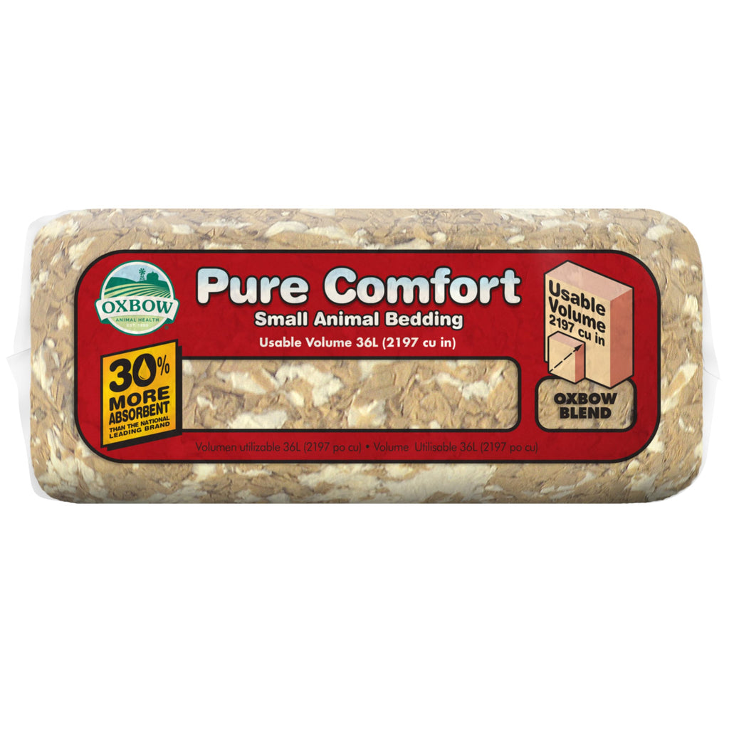Oxbow Pure Comfort Bedding, Rabbit, Hamster, & Guinea Pig Bedding, Bunny Supplies for Litter Box, Pet Safe, Bunny Litter Box, Guinea Pig Cage, 99.9% Non-Dust, Blended, 36 Liter Bag