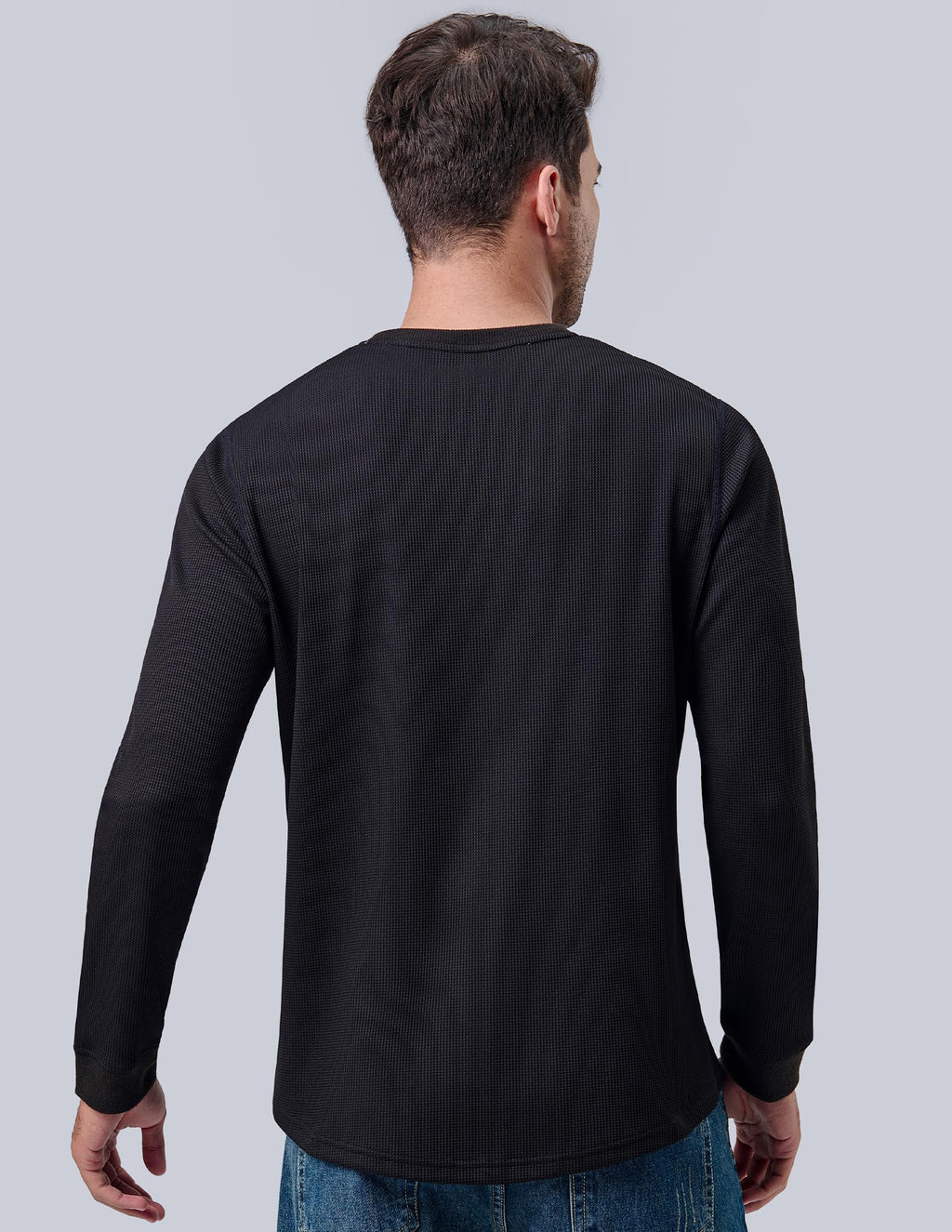 Liberty Pro 3 Pack Mens Waffle Henley Thermal Long Sleeve Shirts, Casual Fitted Fall Shirts for Men