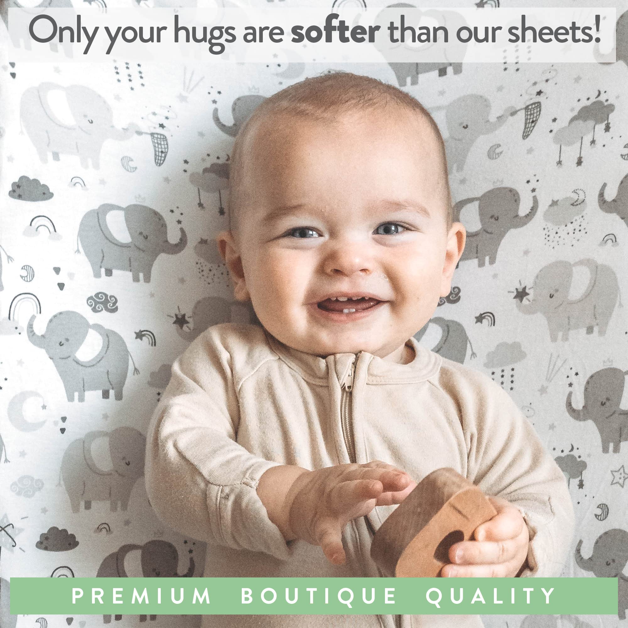 Joey + Joan Bassinet Sheets Compatible with 4moms Mamaroo Sleep Bassinet - Fits 18 x 30 Inch Oval Bassinet Mattress – Buttery Soft 100% Cotton – 2 Pack – Farm Animals – 2 Pack