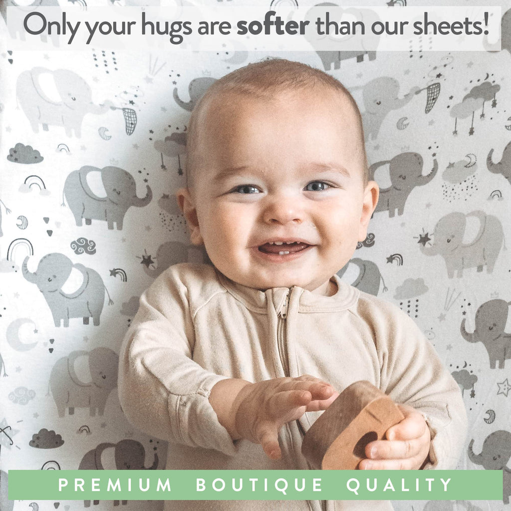 Joey + Joan Bassinet Sheets Compatible with 4moms Mamaroo Sleep Bassinet - Fits 18 x 30 Inch Oval Bassinet Mattress – Buttery Soft 100% Cotton – 2 Pack – Farm Animals – 2 Pack