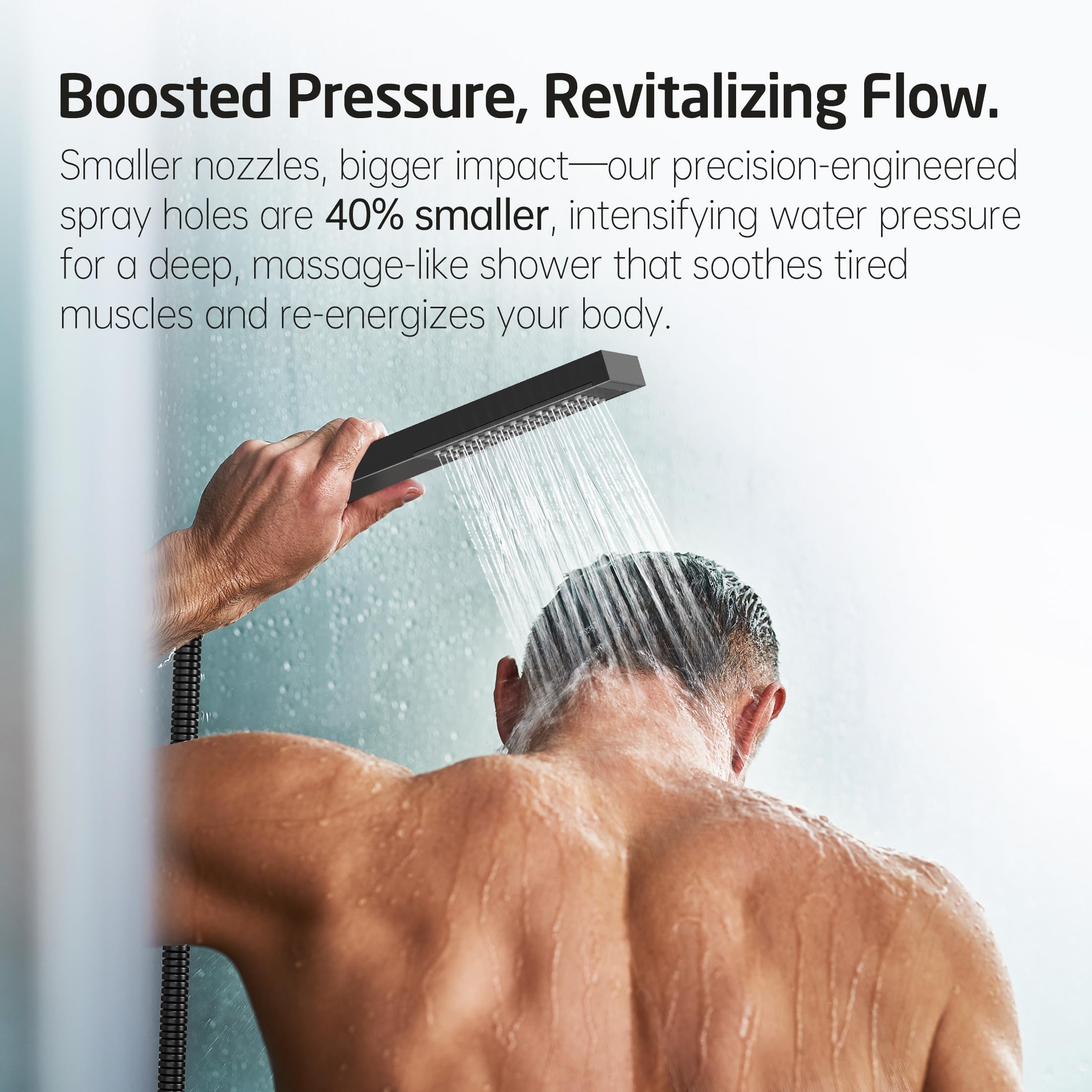 KES Tub and Shower Faucet Set Shower System with 10-Inch Rain Shower Head and Waterfall Tub Faucet Wall Mount Shower Valve and Trim Kit Included Matte Black, XB6240-BK