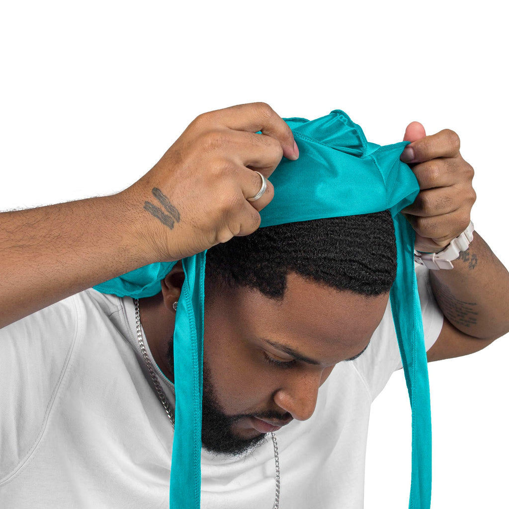 4PCS Silky Durags for Men Women 360 Waves with 1 Wave Cap, Silky Satin Durag Extra Long Tails