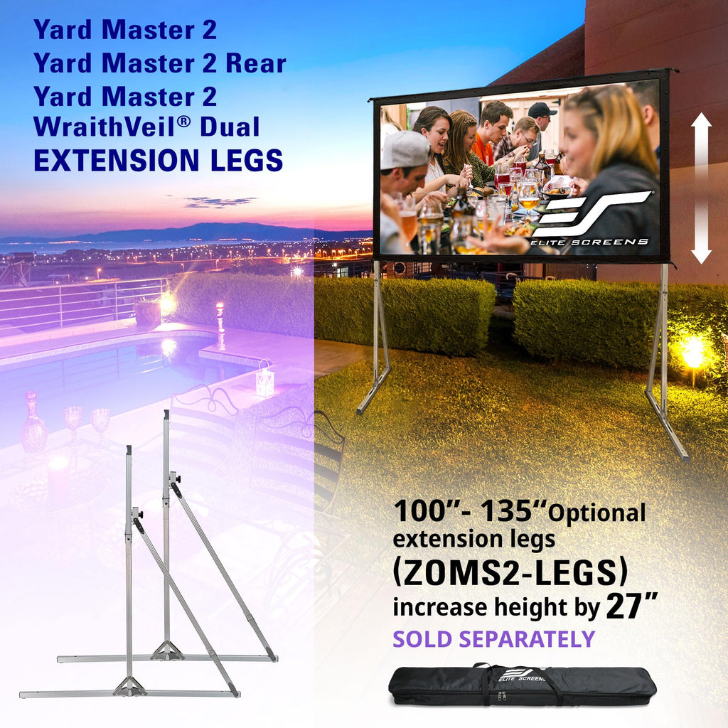 Elite Screens 100-inch Wraith Veil DUAL, 16:9, 0.8 Gain, 150° Viewing Angle, Front & Rear Projection Screen, Yardmaster 2 OMS100H2-Dual