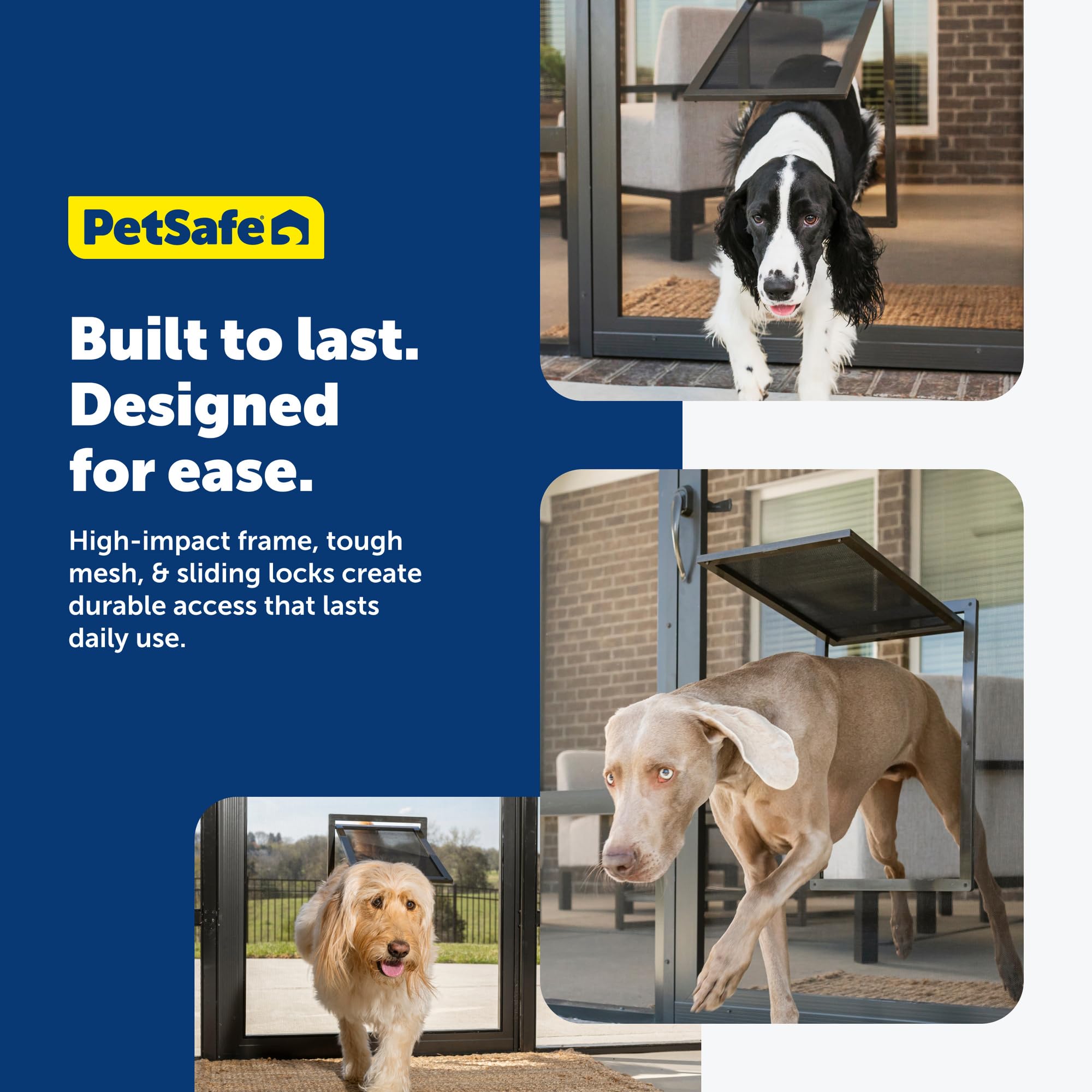 PetSafe Dog Door for Screen Door Size Large for Dogs and Cats up to 100 lb Use in Screen Doors Window Screens and Porch Screens