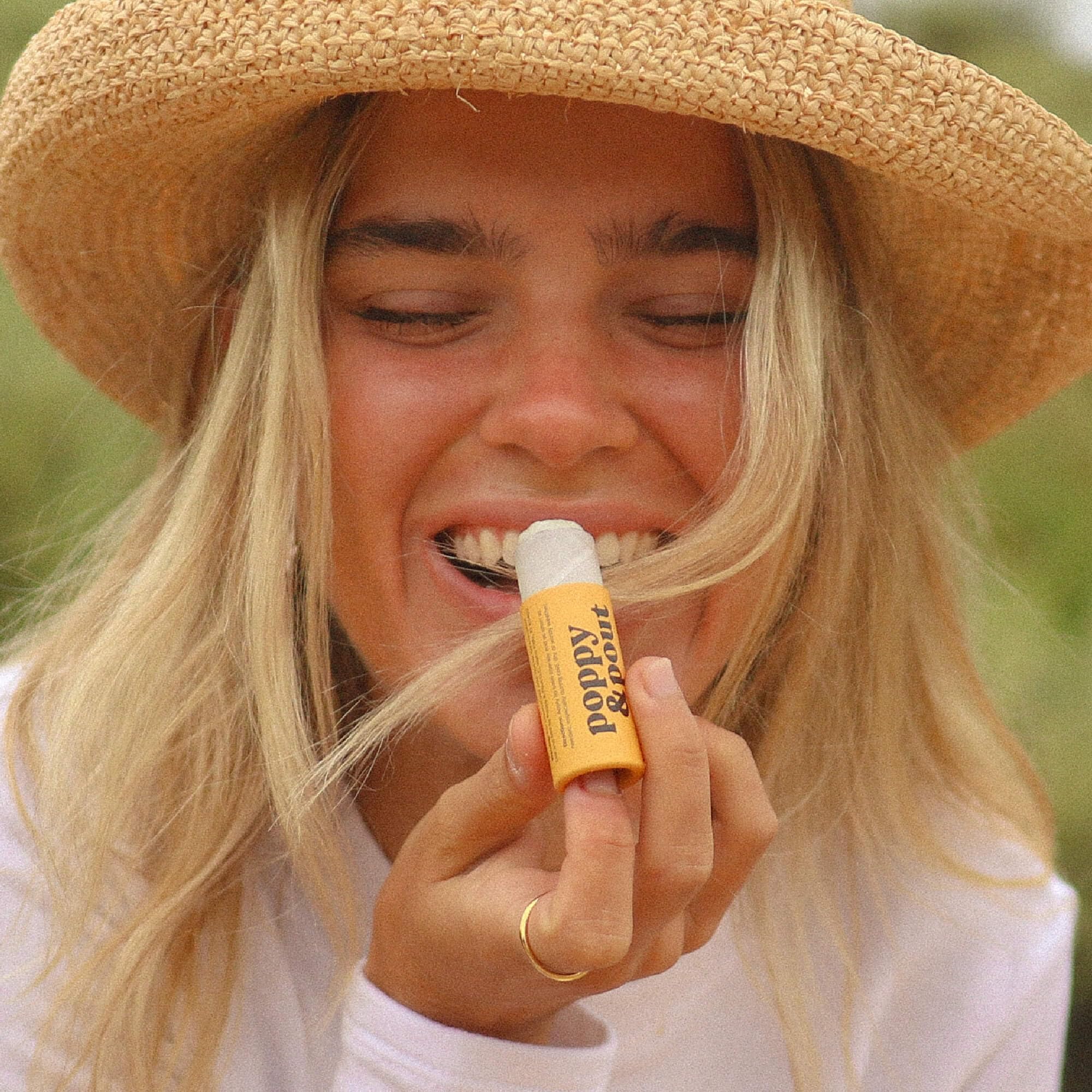 Poppy & Pout Blood Orange Mint Jumbo Lip Balm | All Natural Lip Balms & Moisturizers | Hydrates with Beeswax, Vitamin E, Organic Coconut Oil | Cruelty-Free | Lip Balm in Recyclable Cardboard Tube
