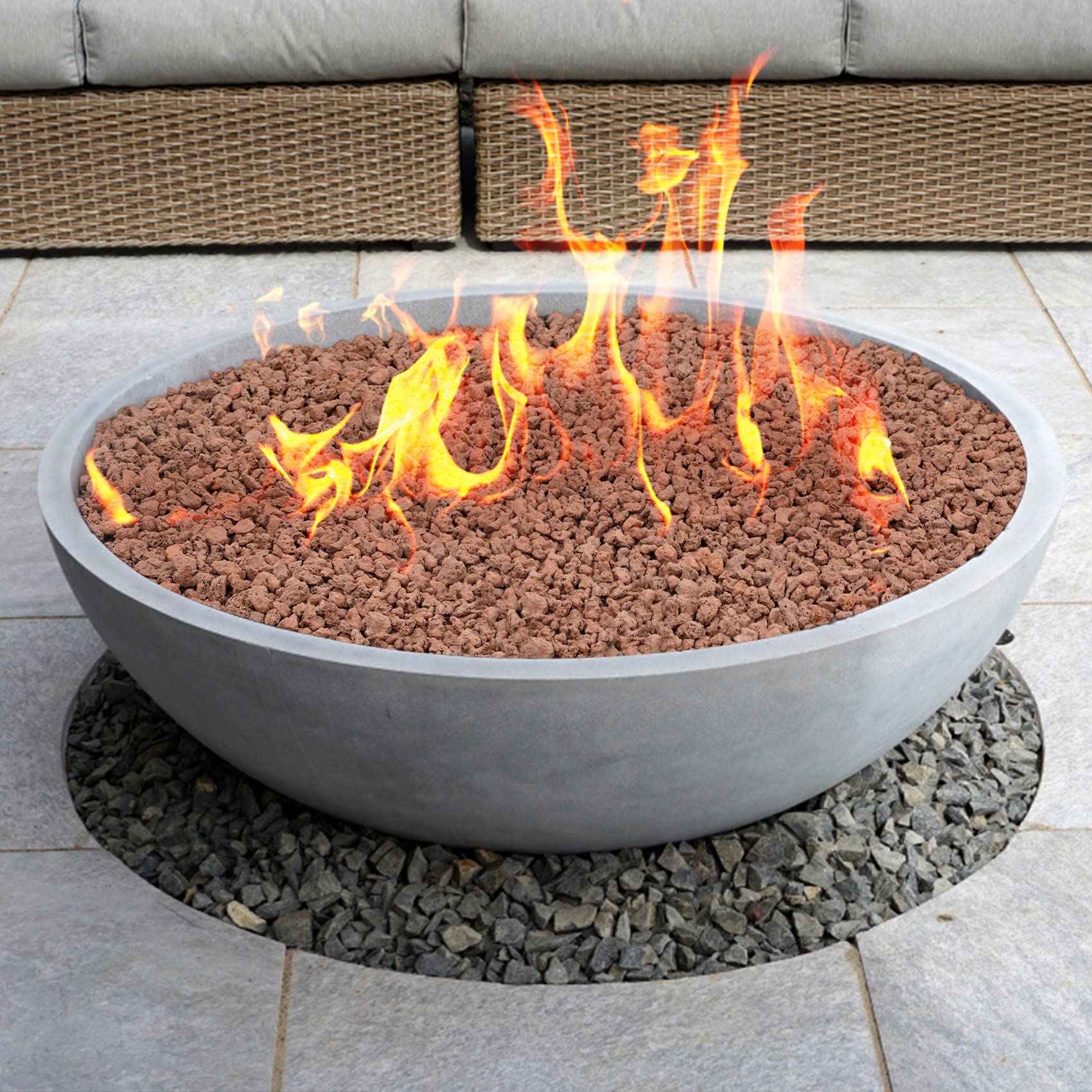 Mr. Fireglass 10 Pounds Black Natural Lava Rock for Indoor Outdoor Gas Fire Pits Fireplaces & Barbecue Grills | Volcanic Lava Stones for Decorating Garden Landscaping, Potted Plants, 0.2"-0.3"