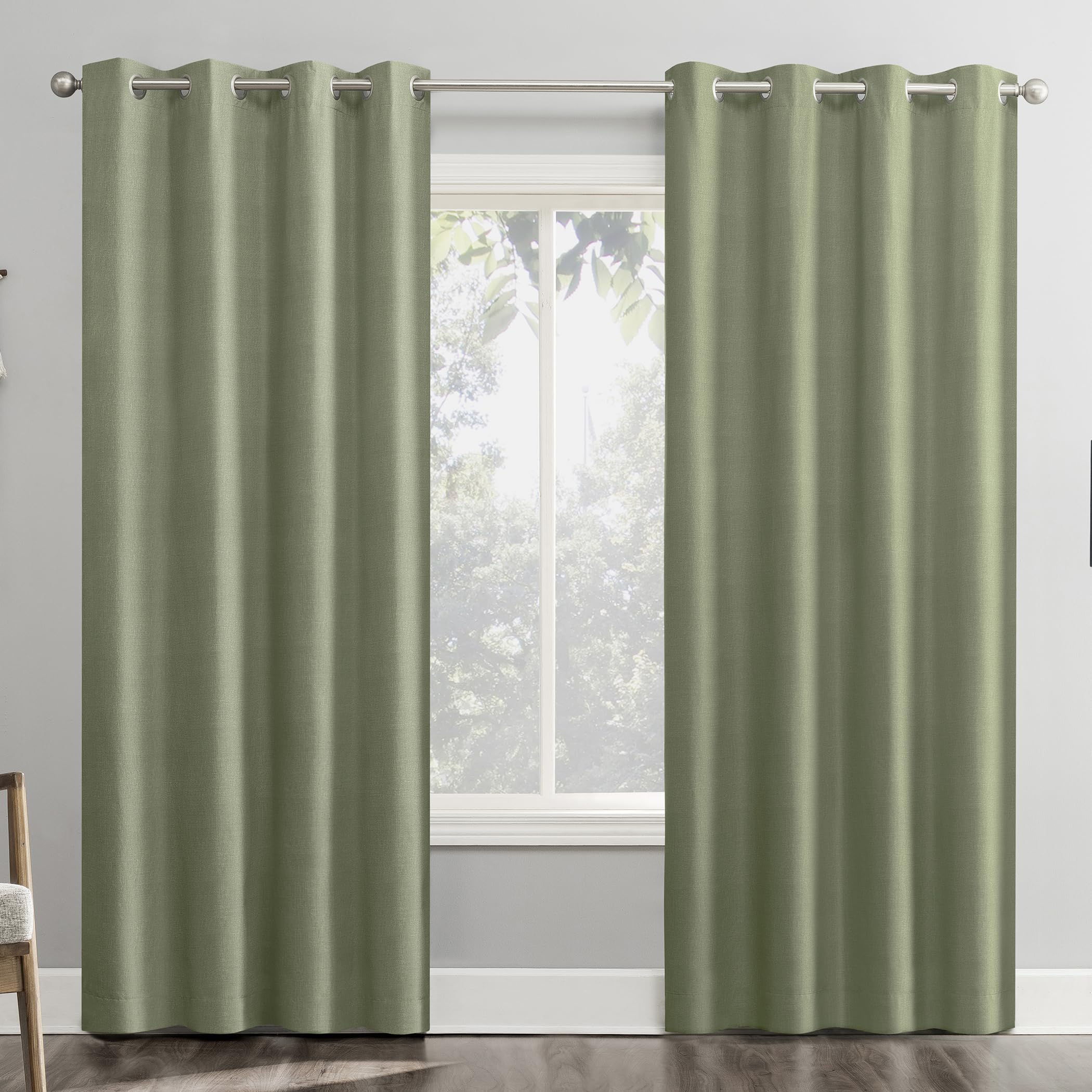 Sun Zero Columbia Thermal Insulated 100% Blackout Grommet Curtain Single Panel, 50" x 63", Cedar Orange