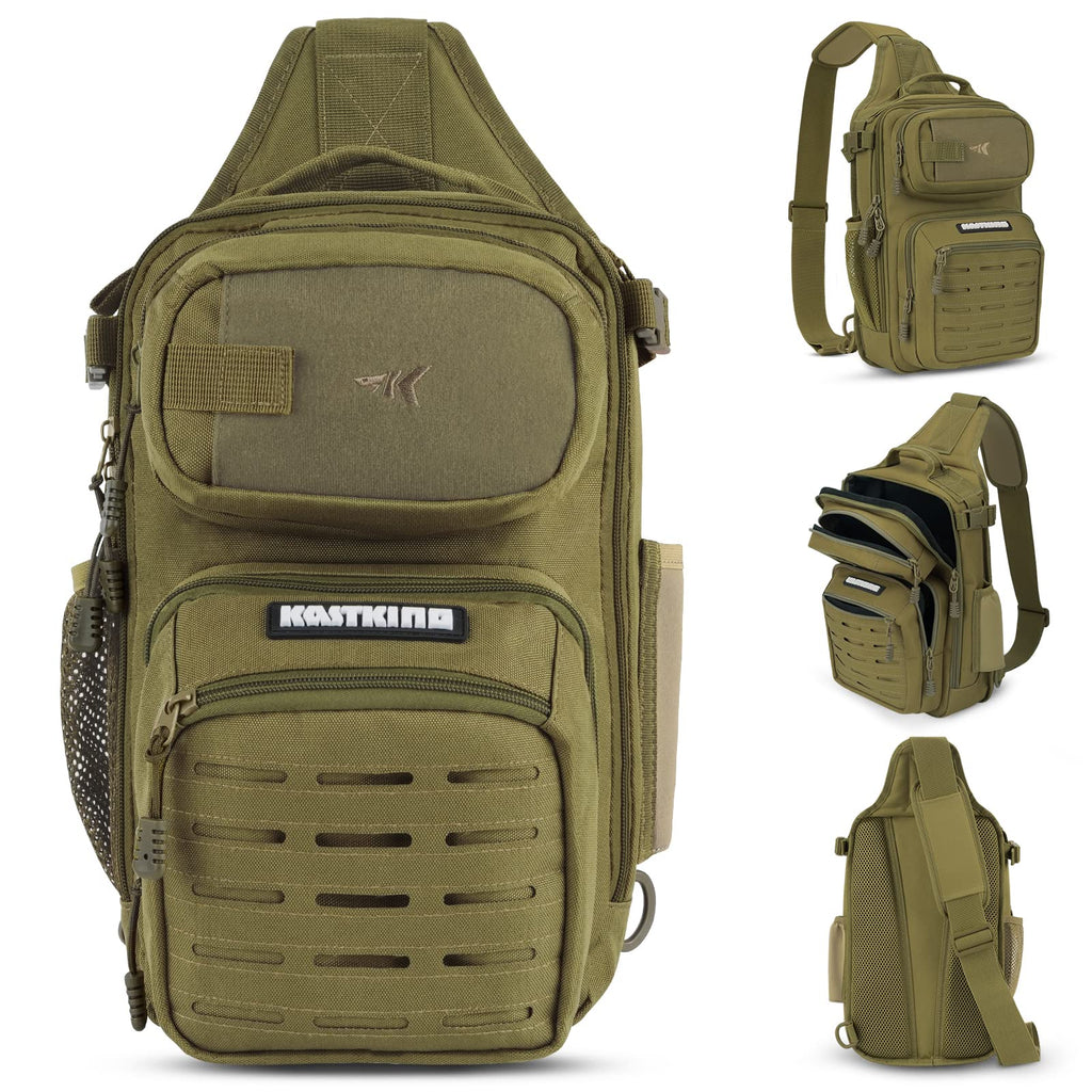 KastKing BlowBak Tactical Sling Tackle Bag-Lightweight Fishing Backpack Storge Fishing Gear and Equipment,Gift for Men