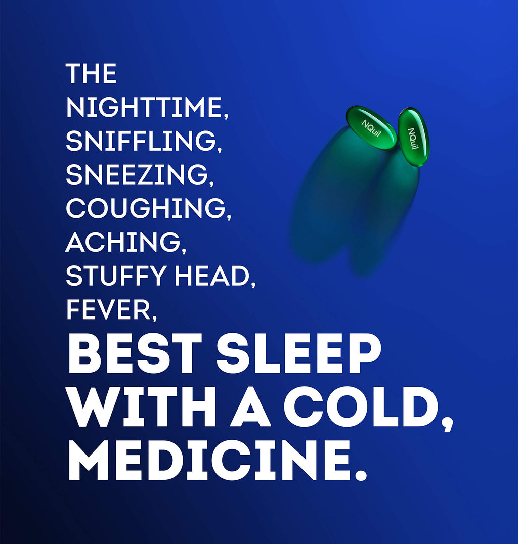 Vicks NyQuil Severe Cold, Flu, & Congestion Medicine, 24 Liquicaps, Maximum Strength, 24Count
