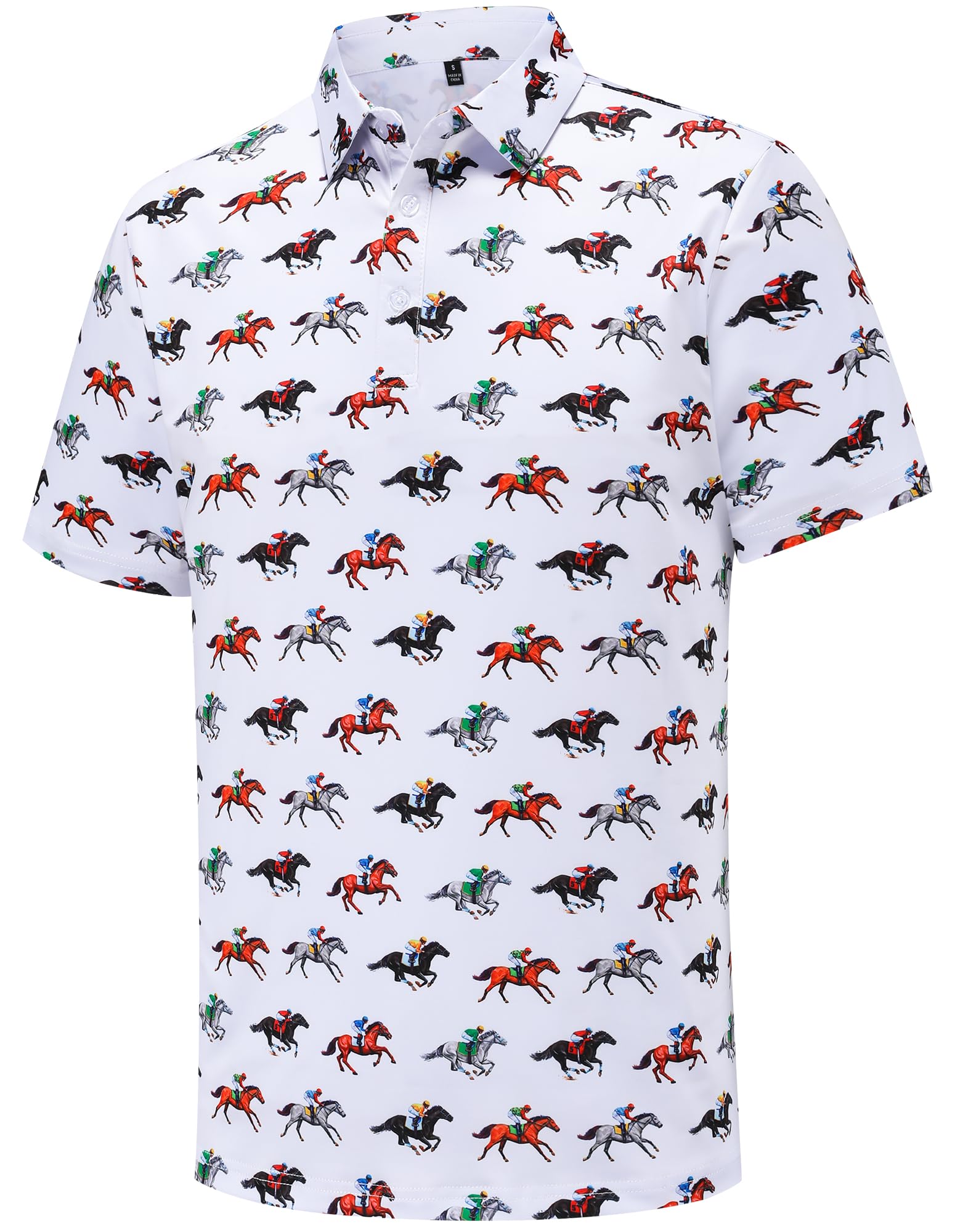 Men's Golf Polo Shirts Funny Golf Shirts for Men Performance Moisture Wicking Quick Dry Athletic Short Sleeve Shirts